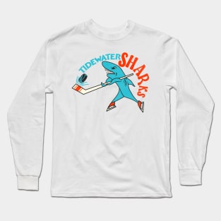 Defunct Retro Tidewater Sharks Hockey Team Long Sleeve T-Shirt